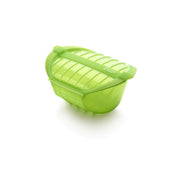 Lékué steam case with draining tray, green