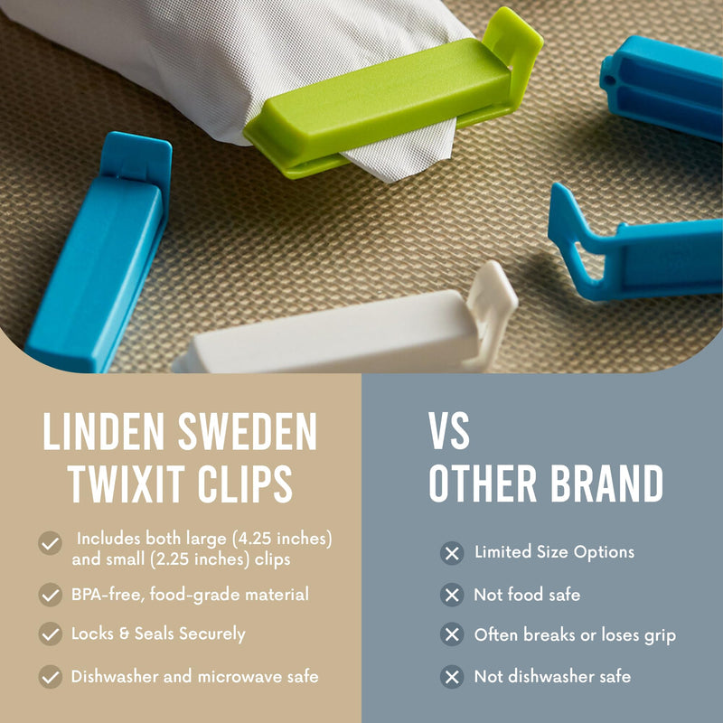 Linden Sweden - twixit - 6 Large and 7 Small Clips Home & Kitchen