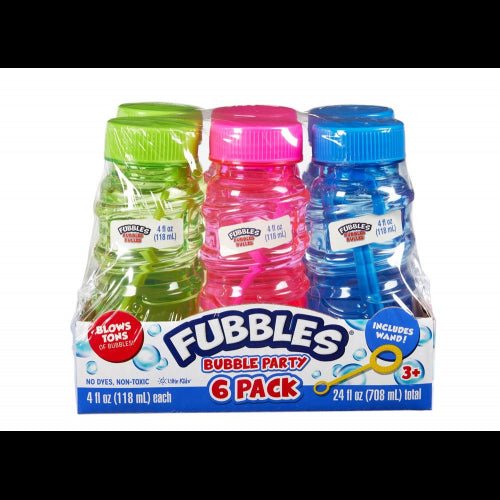 Little Kids - FUBBLES - 4OZ - 6PK BUBBLES Games & Toys