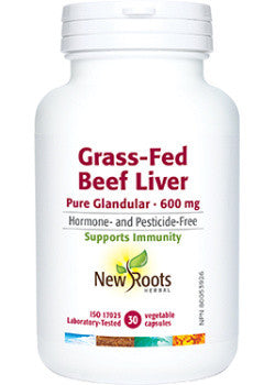 New Roots Herbal - Pure Liver Raw Glandular 600MG 30 Capsules