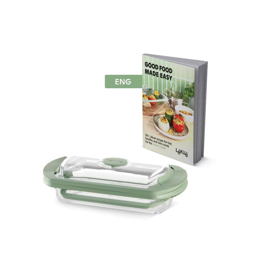 Lékué - Glass Steam Cooker with Recipe Book, Serves 2