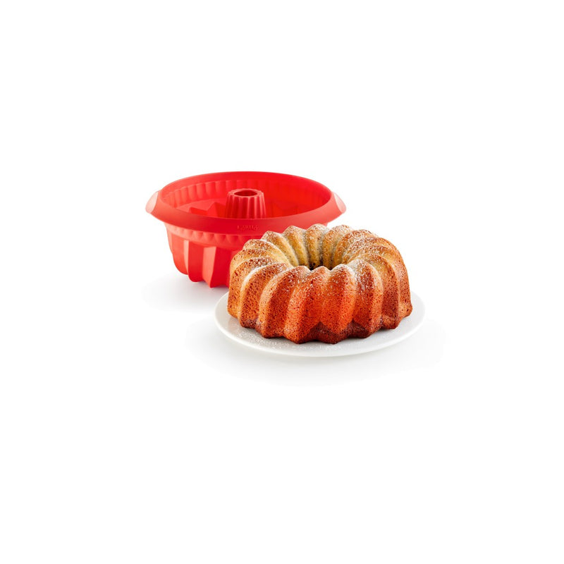 Lékué - Deep Savarin Cake Mould Red 22cm