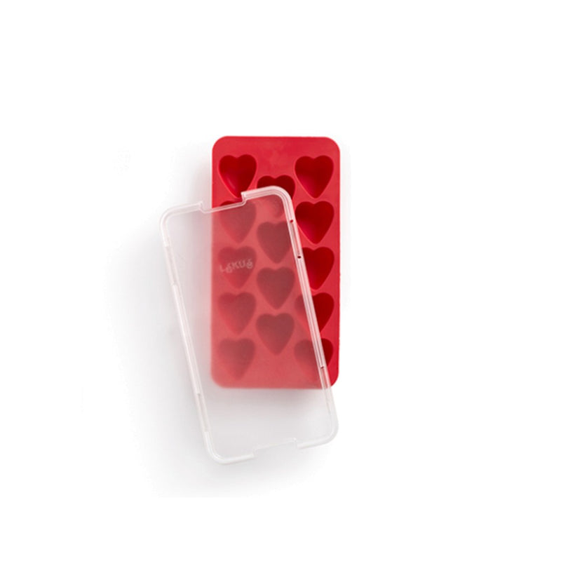 Lékué - Heart Ice Cube Tray with Lid