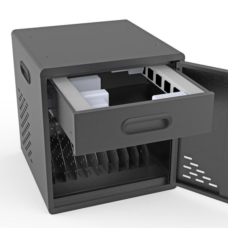 LLMC10 – Modular Charging Cabinet for 10 Tablets & Laptops | Black; view 5