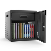 LLMC10 – Modular Charging Cabinet for 10 Tablets & Laptops | Black; view 1