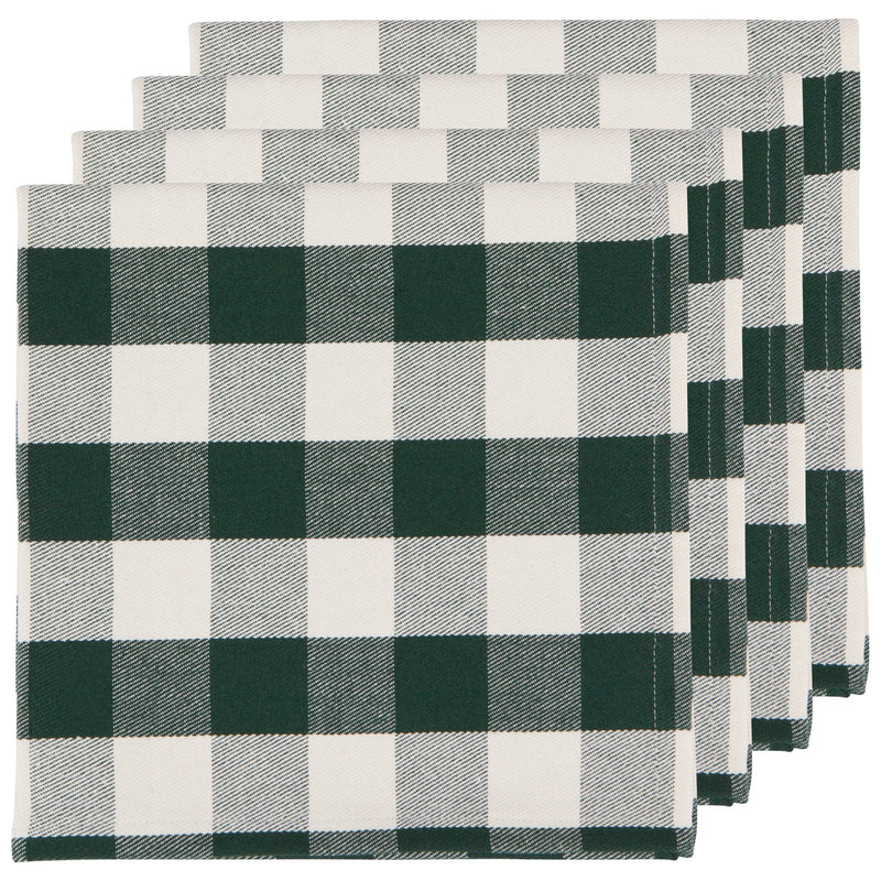Danica - Recycled Cotton 2nd Spin Green Buffalo Check Napki
