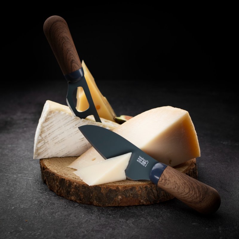 TEW - Cheese Knife set/4 w/acrylic block - Walnut