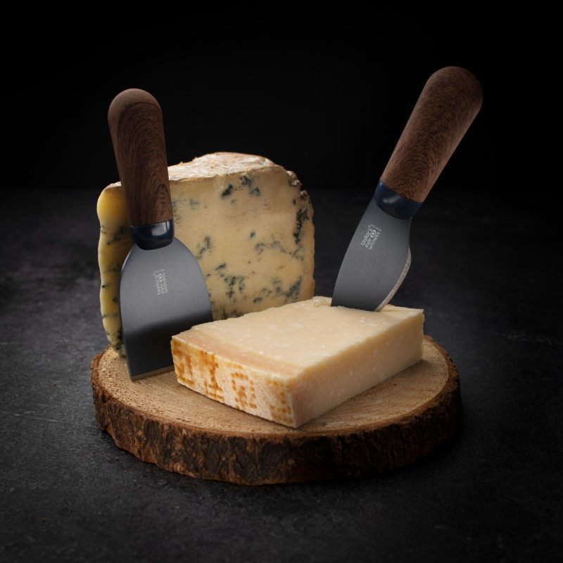 TEW - Cheese Knife set/4 w/acrylic block - Walnut