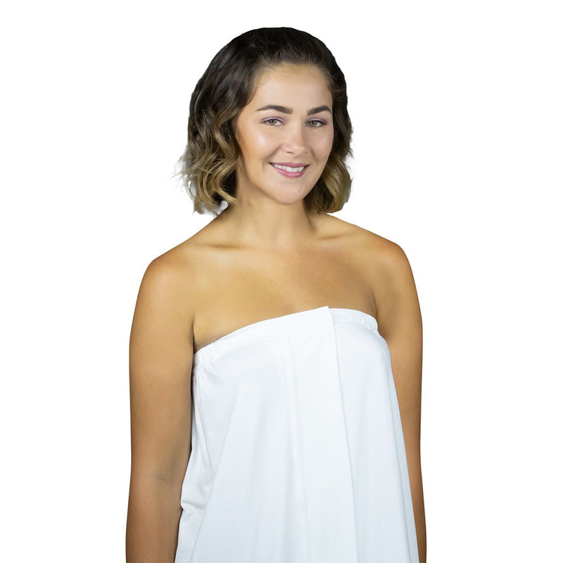 Loytel Adjustable Spa Wrap Around with Snaps Apparel & Accessories White Medium