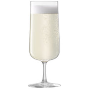 LSA - Arc Champagne Flute 240ml Clear x 4 Home & Kitchen