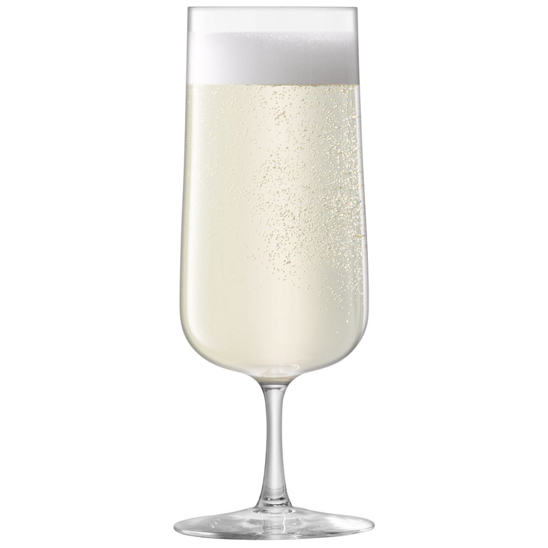 LSA - Arc Champagne Flute 240ml Clear x 4 Home & Kitchen