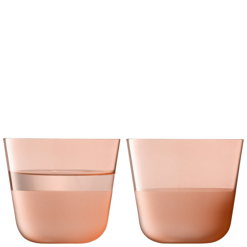 LSA - Arc Contrast Tumbler (Set of 2) | 260 mL Home & Kitchen Coral