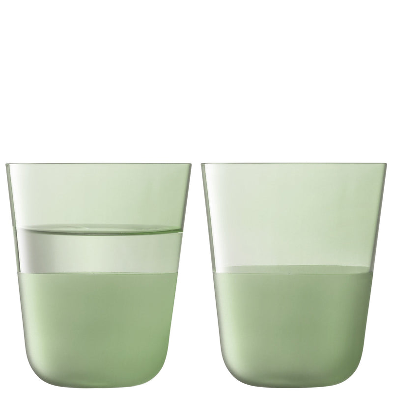 LSA - Arc Contrast Tumbler (Set of 2) | 380 mL Home & Kitchen Moss