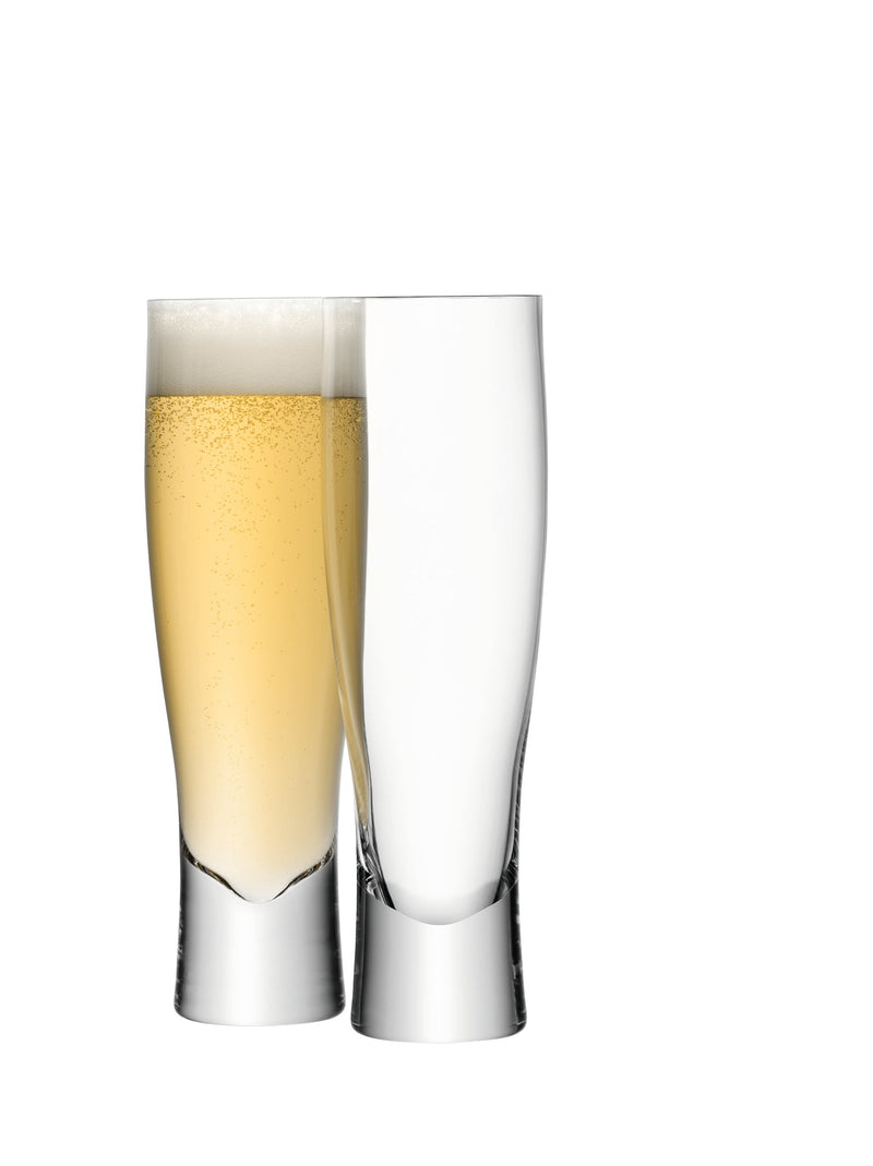 LSA - Bar Lager Glass 550ml Clear x 2 Home & Kitchen