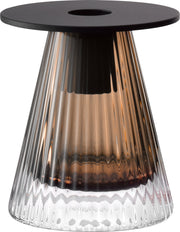 LSA - Beacon Candle Holder/Vase Collection for Home and Tabletop Display Home & Kitchen 10cm Jet Black