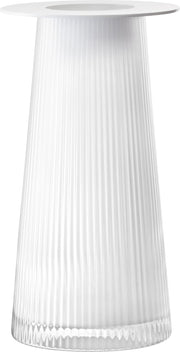 LSA - Beacon Lantern/Vase Decorative Glass Lantern and Vase Collection for Home Home & Kitchen 30cm Chalk White