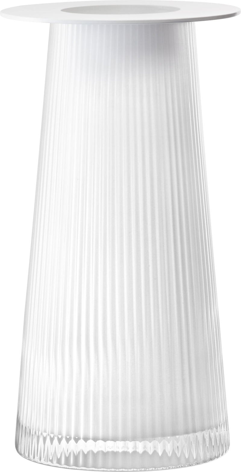 LSA - Beacon Lantern/Vase Decorative Glass Lantern and Vase Collection for Home Home & Kitchen 30cm Chalk White
