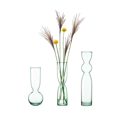 LSA - Canopy Trio Vase Set H25cm/H30cm/H35cm Recycled Home & Kitchen