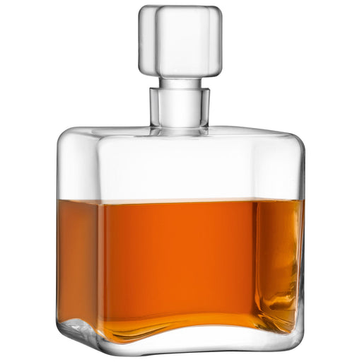 LSA - Cask Whisky Square Decanter 1L Clear Home & Kitchen