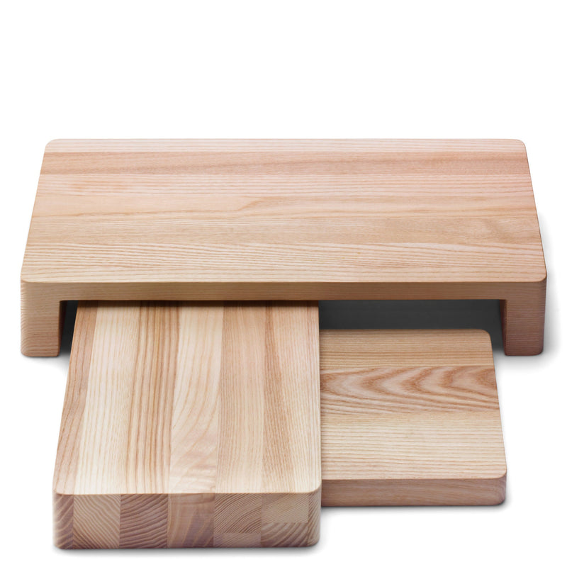 LSA - Collective Ash* Wood Platter Set L38cm W19cm H6cm Home & Kitchen