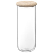 LSA - Dine Container & Oak Lid Ø12.5cm H28cm Clear * Home & Kitchen