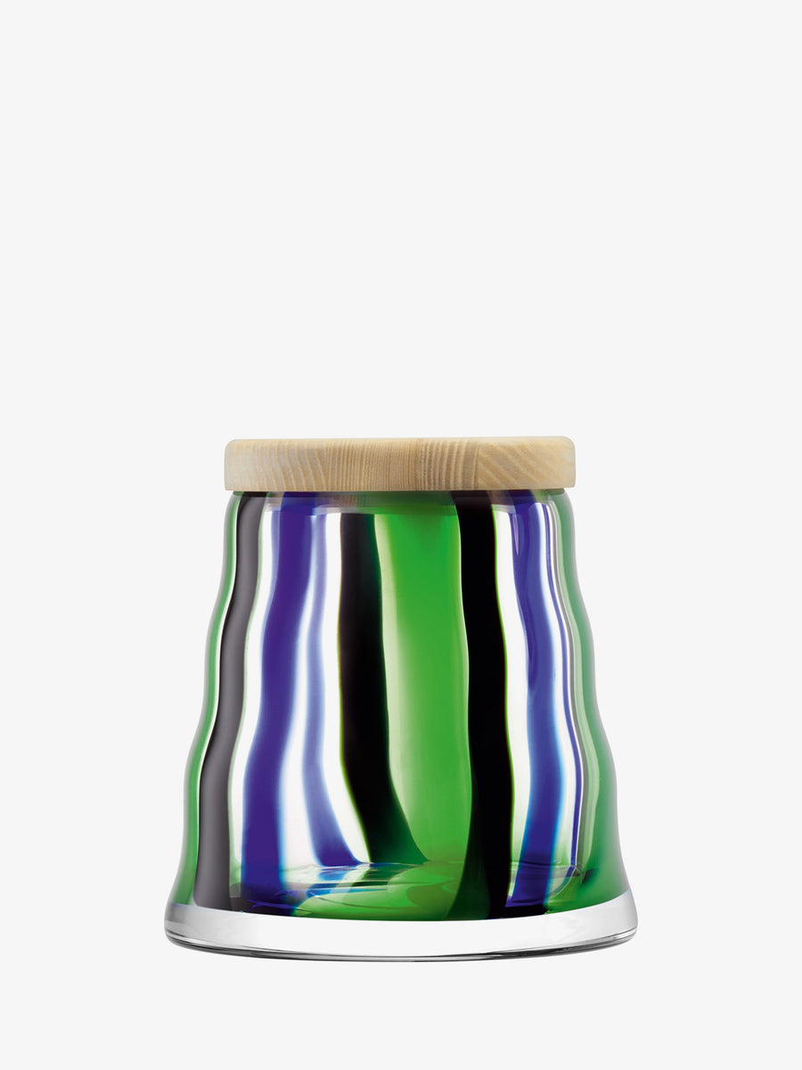 LSA - Folk Container & Ash* Lid H15cm Black/Blue/Green | Home & Kitchen ...