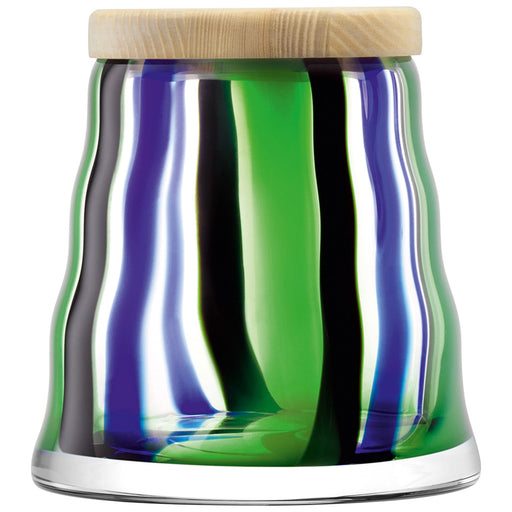 LSA - Folk Container & Ash* Lid H15cm Black/Blue/Green Home & Kitchen