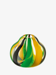 LSA - Folk - Vase - Black / Green / Yellow | H11.5 cm