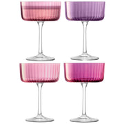 LSA - Gems Champagne/Cocktail Glass 230ml Assorted Garnet x 4 Home & Kitchen
