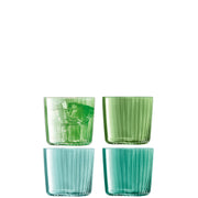 LSA - Gems Tumbler 310ml Assorted Jade x 4 Home & Kitchen
