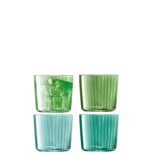 LSA - Gems Tumbler 310ml Assorted Jade x 4 Home & Kitchen