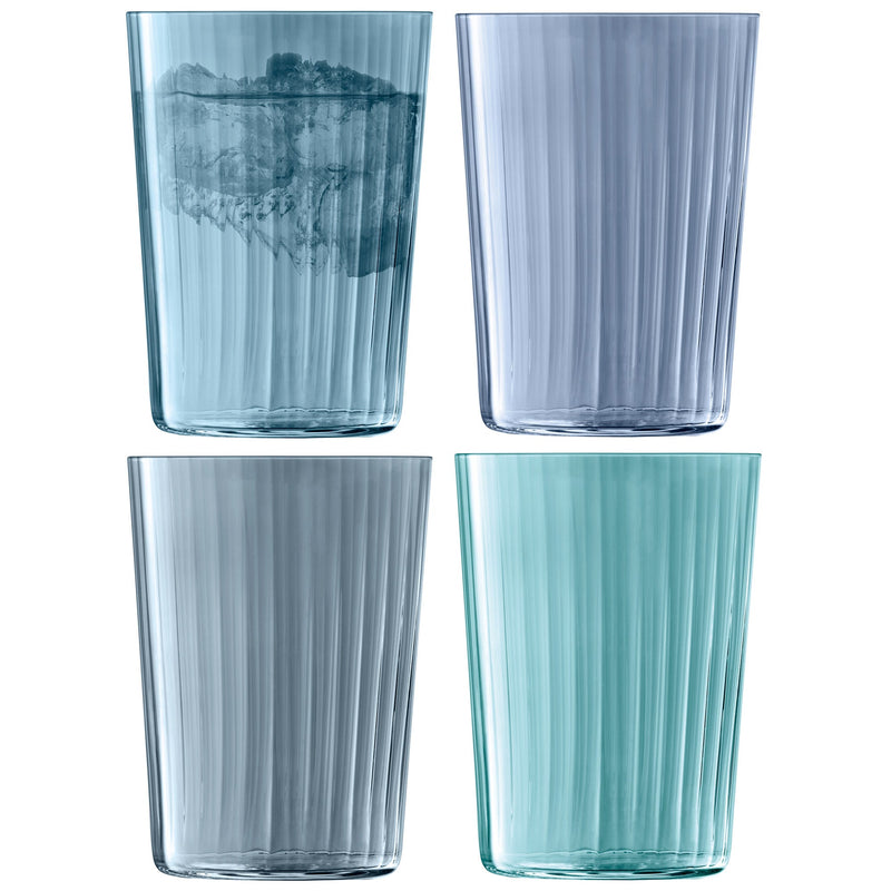 LSA - Gems Tumbler 560ml Assorted Sapphire x 4 Home & Kitchen