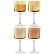 LSA - Gems Wine Glass 250ml Assorted Amber x 4 Home & Kitchen