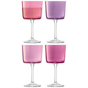 LSA - Gems Wine Glass 250ml Assorted Garnet x 4 Home & Kitchen