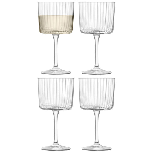 LSA - Gio Line Wine Glass 250ml Clear x 4 Home & Kitchen