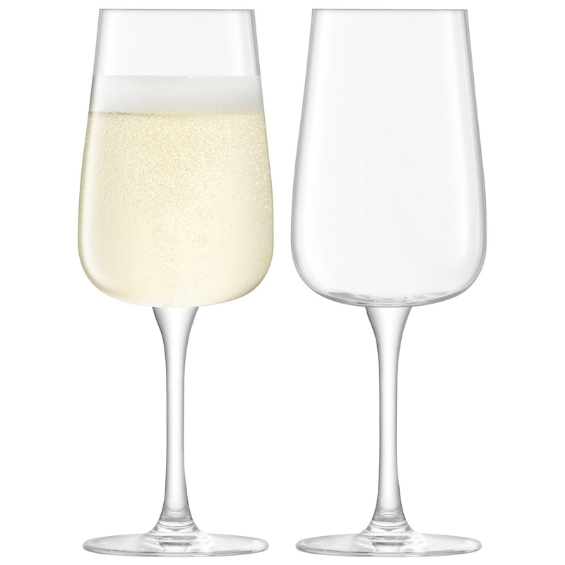 LSA International - Arc Champagne Flute Clear x 2 Home & Kitchen