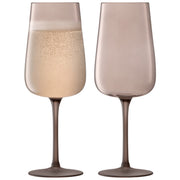 LSA International - Arc Contrast Champagne Flute Earth x 2 Home & Kitchen