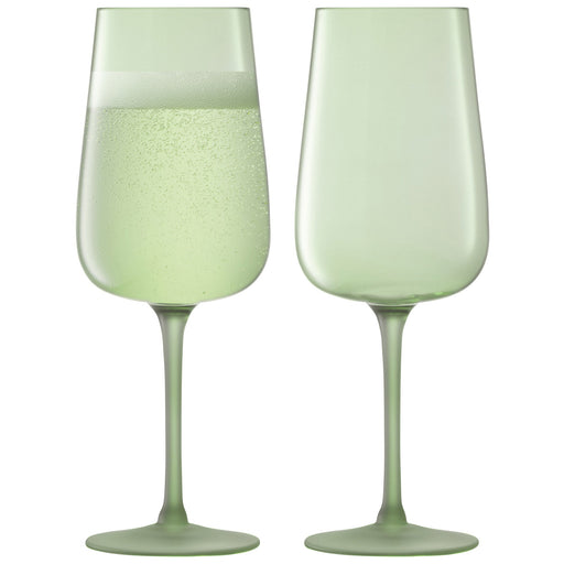 LSA International - Arc Contrast Champagne Flute Moss x 2 Home & Kitchen