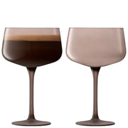 LSA International - Arc Contrast Cocktail Saucer Earth x 2 Home & Kitchen