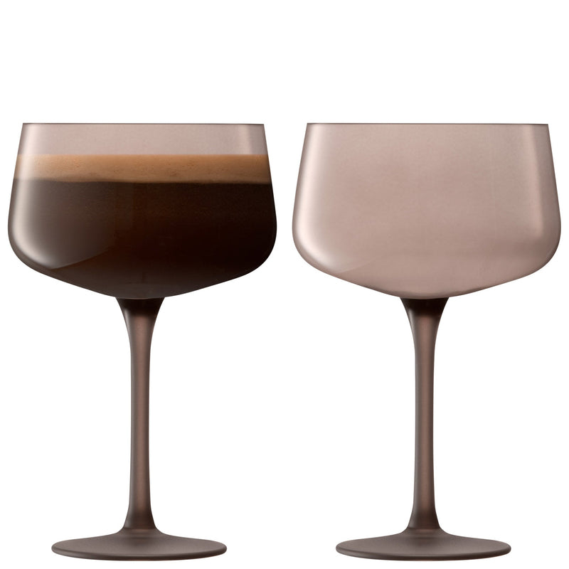 LSA International - Arc Contrast Cocktail Saucer Earth x 2 Home & Kitchen