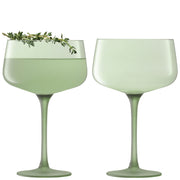 LSA International - Arc Contrast Cocktail Saucer Moss x 2 Home & Kitchen