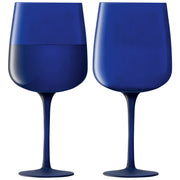 LSA International - Arc Contrast Wine Glass Cobalt x 2 Home & Kitchen