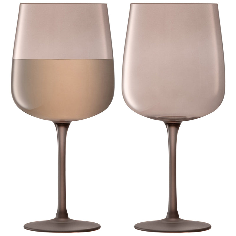 LSA International - Arc Contrast Wine Glass Earth x 2 Home & Kitchen