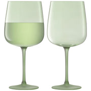 LSA International - Arc Contrast Wine Glass Moss x 2 Home & Kitchen