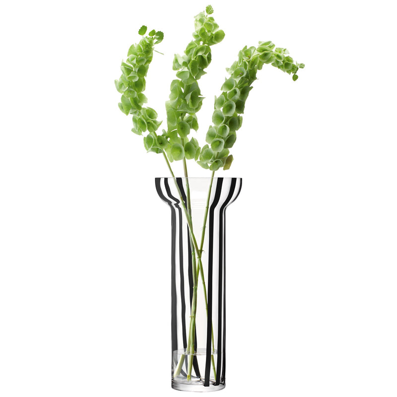 LSA International - Stripe Vase H42cm Black Home & Kitchen