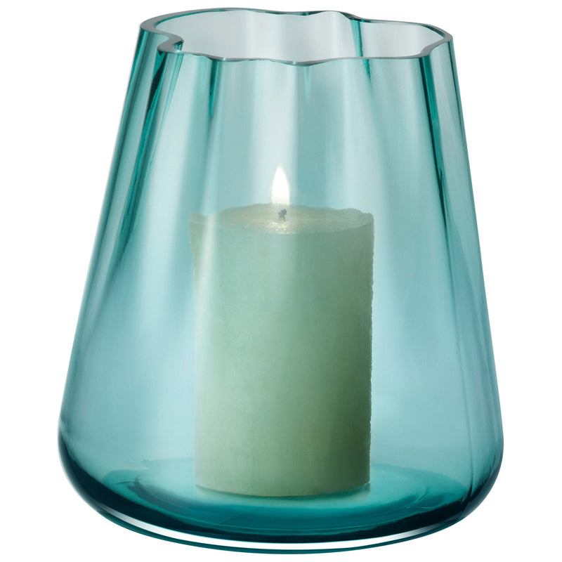 LSA - Lagoon Vase/Lantern H18.5cm Sea Green Home & Kitchen