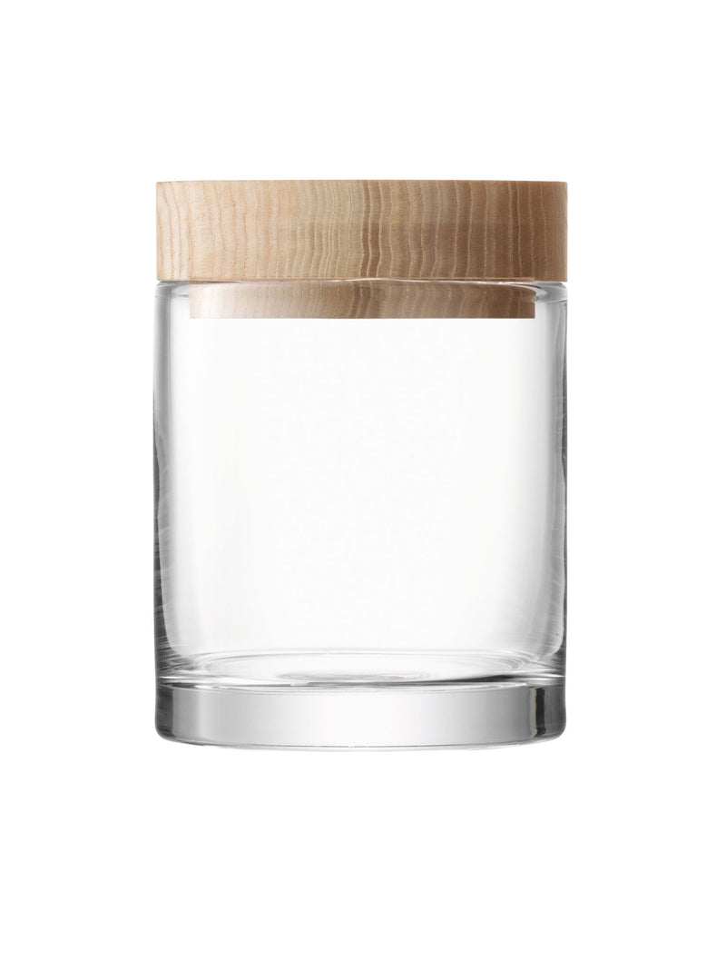 LSA - Lotta - Container with with Ash Wood Lid | H14 cm
