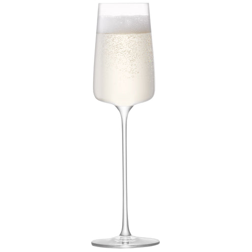 LSA - Metropolitan Champagne Flute 230ml Clear x 4 Home & Kitchen