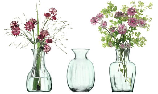 LSA - Mia Mini Vase Trio H11cm Recycled/Part Optic x 3 Home & Kitchen