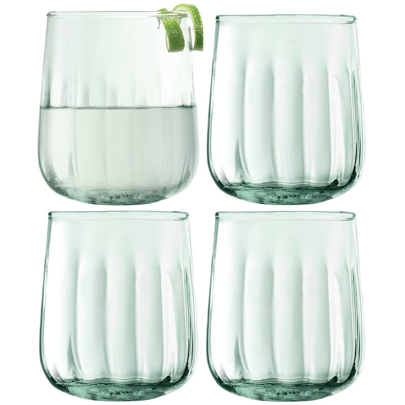 LSA - Mia Tumbler 410ml Recycled/Part Optic x 4 Home & Kitchen